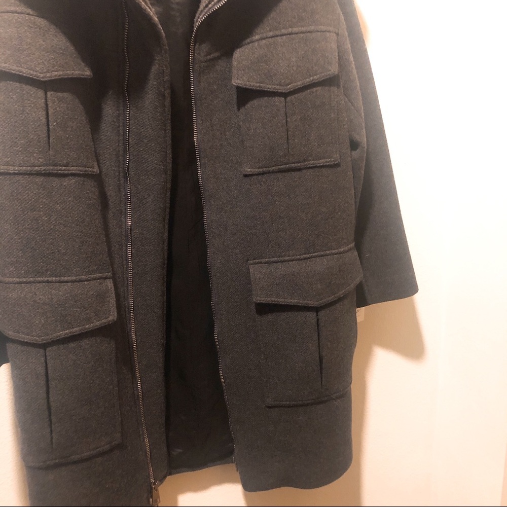 Theory Wool Twill Military Coat - Picture 5 of 8